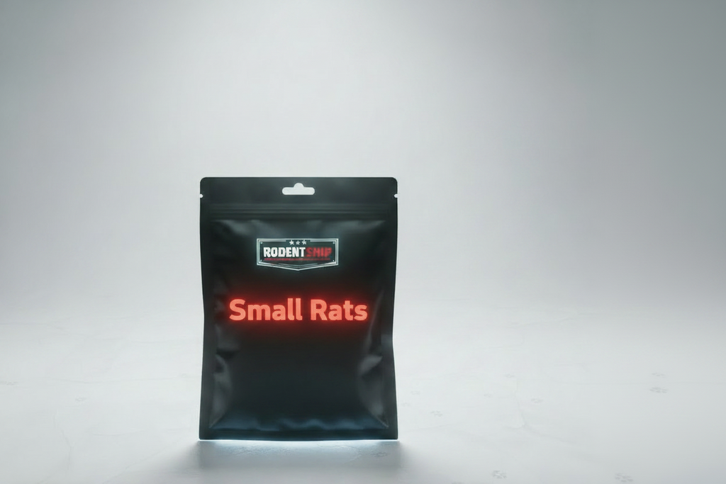 Frozen rats small feeder 45–70g for snakes, raptors, and wildlife rehabs